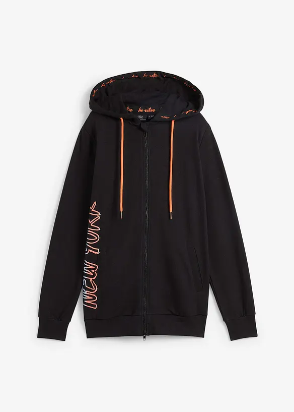 Sweatjakke med hette, bonprix