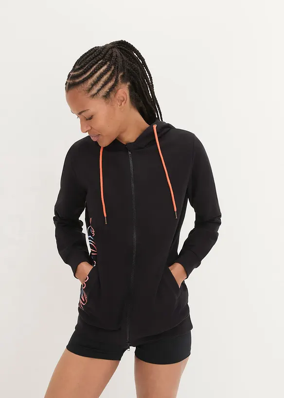 Sweatjakke med hette, bonprix