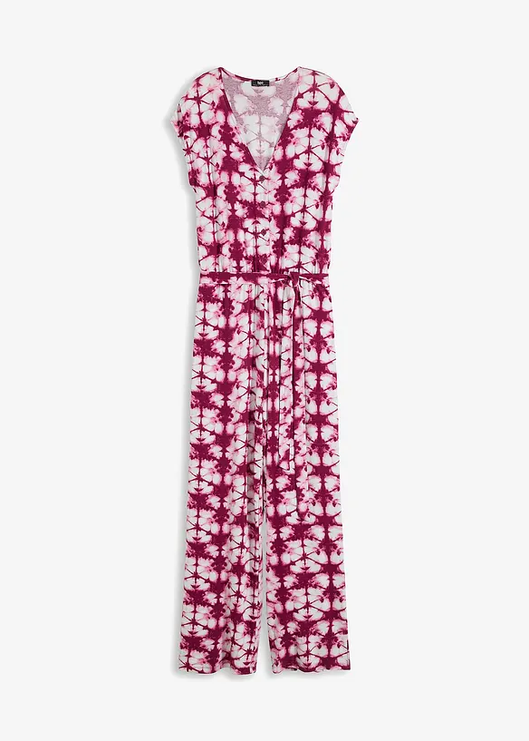 Trikot-jumpsuit med kort arm, bonprix