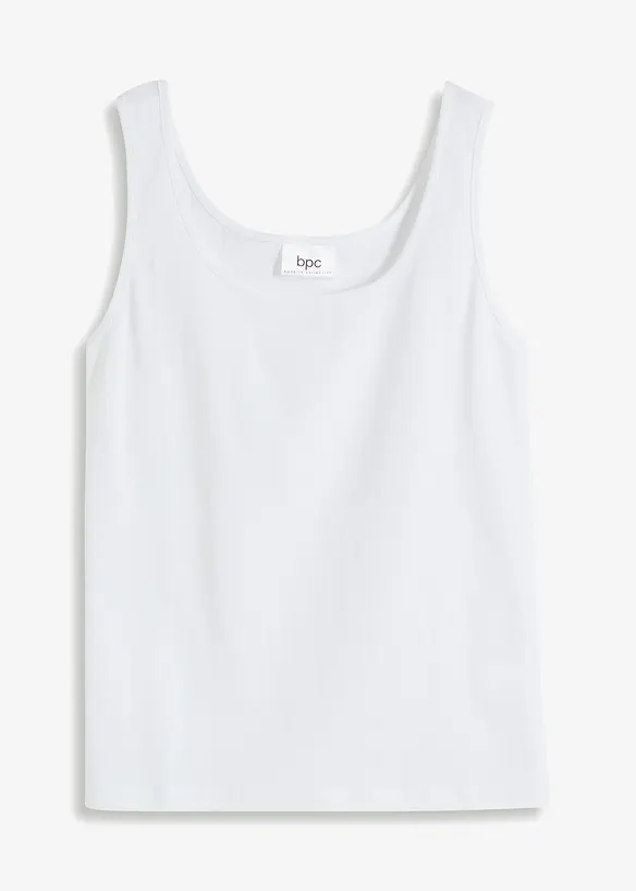 Ribbet topp av 100% bomull, bonprix