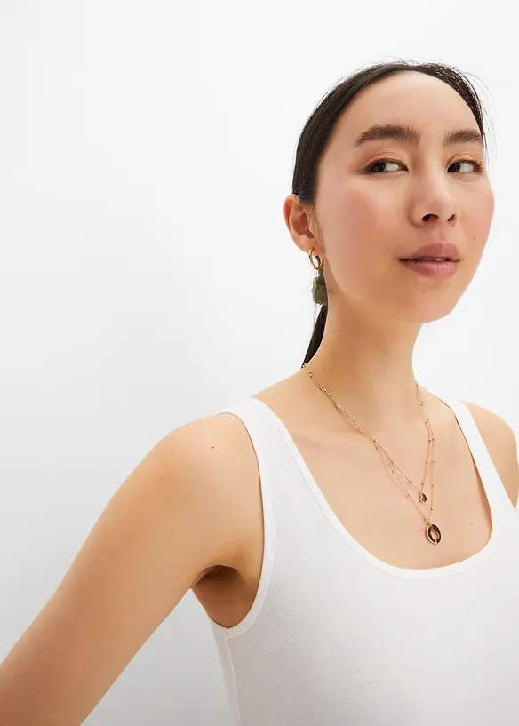 Ribbet topp av 100% bomull, bonprix