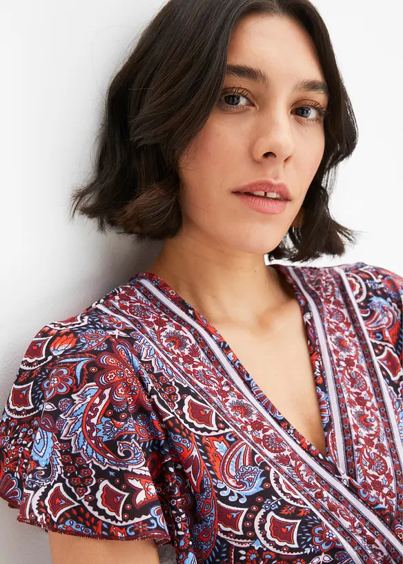 M&oslash;nstret maxikjole i jersey, bonprix