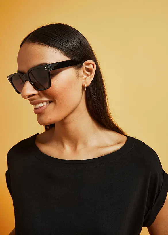 Oversized topp i lett viskose, bonprix