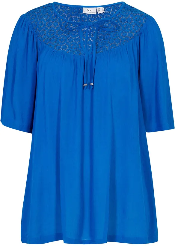 Lang, crinkle tunika, kortermet, bonprix