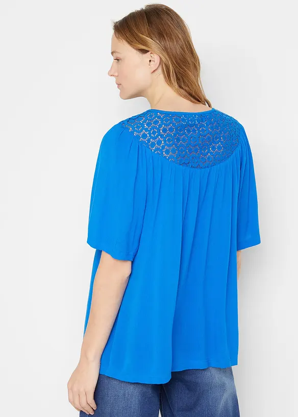Lang, crinkle tunika, kortermet, bonprix