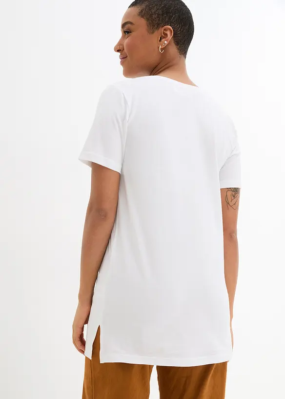 Lang topp med V-hals (2-pack), bonprix