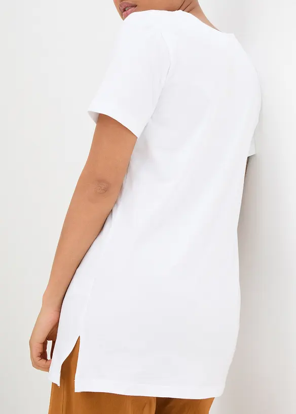 Lang topp med V-hals (2-pack), bonprix