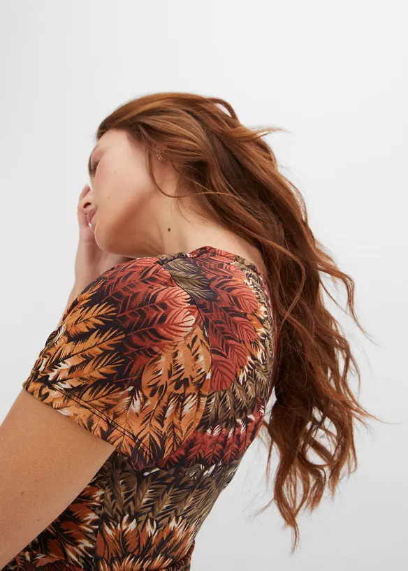 M&oslash;nstret maxikjole i jersey, bonprix