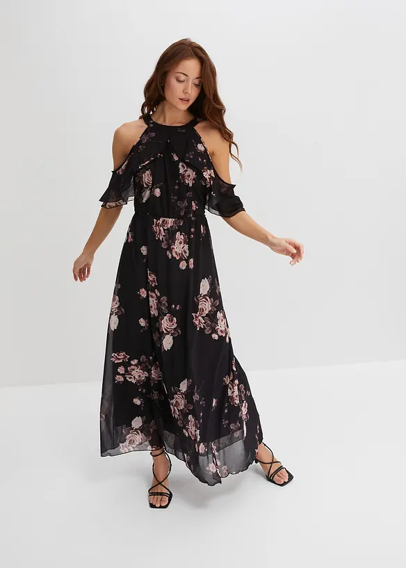 Maxikjole i mesh, bonprix