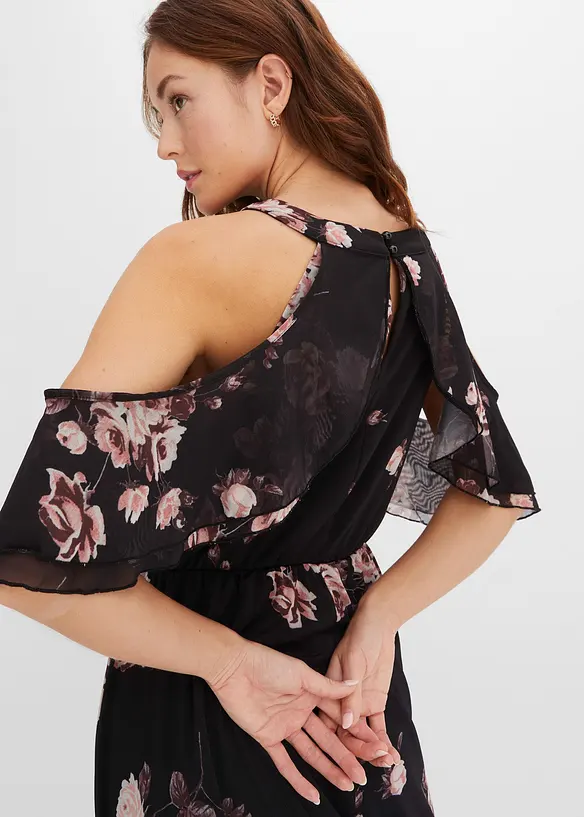 Maxikjole i mesh, bonprix