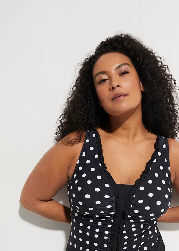 Shape-badedrakt med rynking, middels formende, bonprix