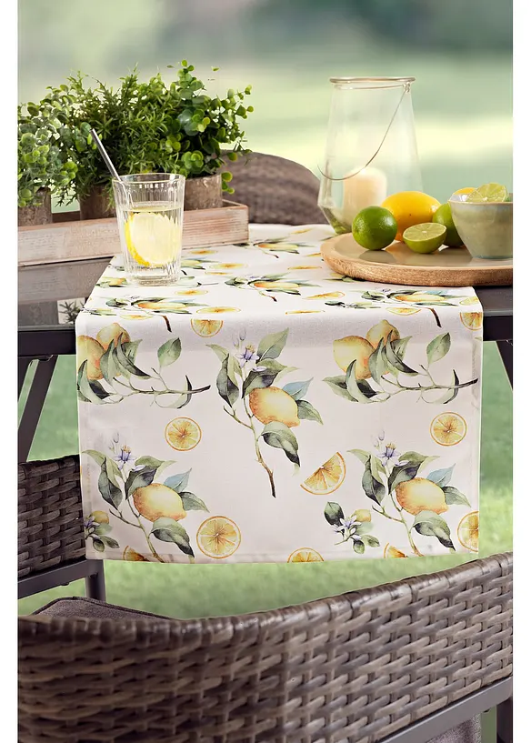 Bordløper med sitron-print, bonprix