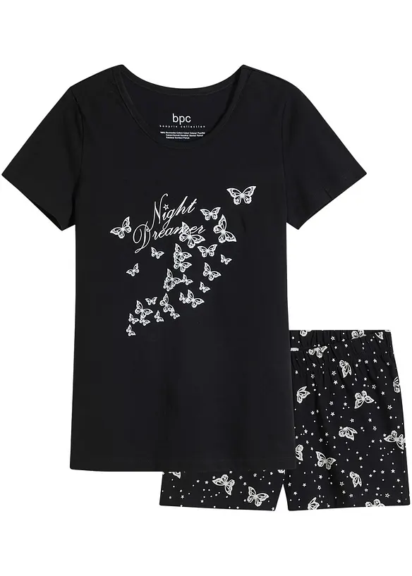 Kort pyjamas i 100% bomull, bonprix
