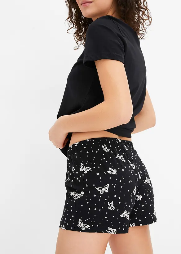 Kort pyjamas i 100% bomull, bonprix