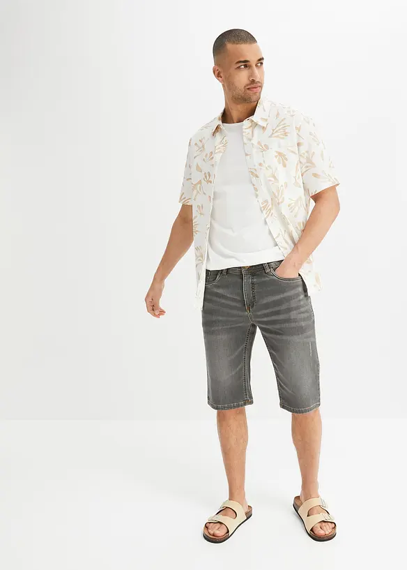 Bermudashorts i sweat-denim med komfortsnitt, Regular Fit, bonprix