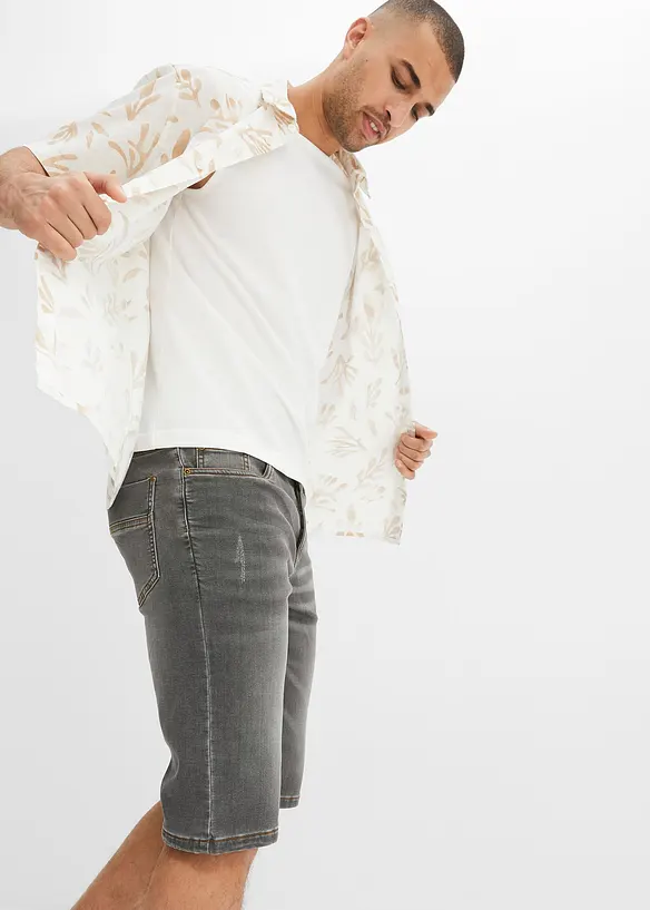 Bermudashorts i sweat-denim med komfortsnitt, Regular Fit, bonprix