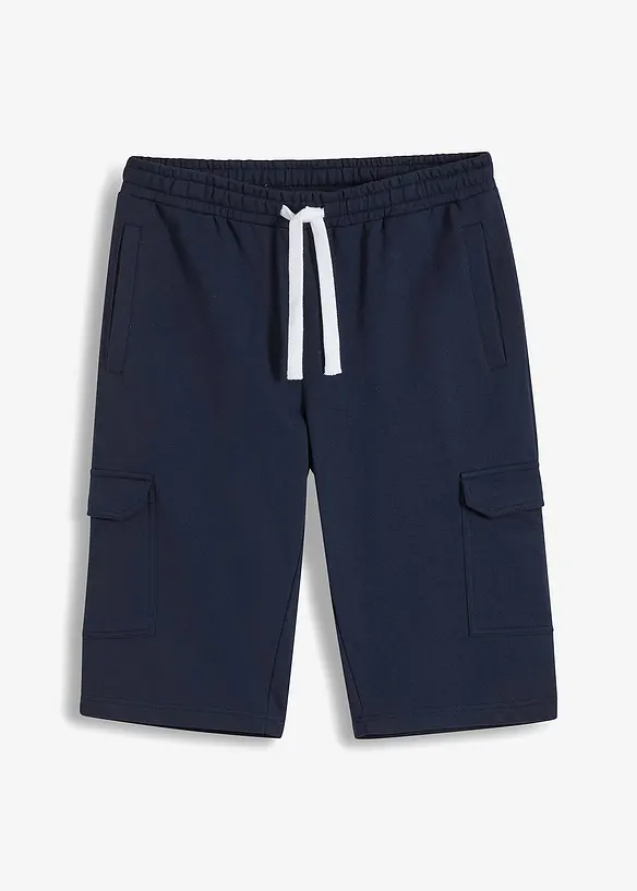 Cargo-bermudashorts i trikot i 100% økologisk bomull, bonprix