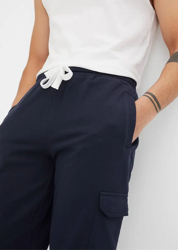 Cargo-bermudashorts i trikot i 100% økologisk bomull, bonprix
