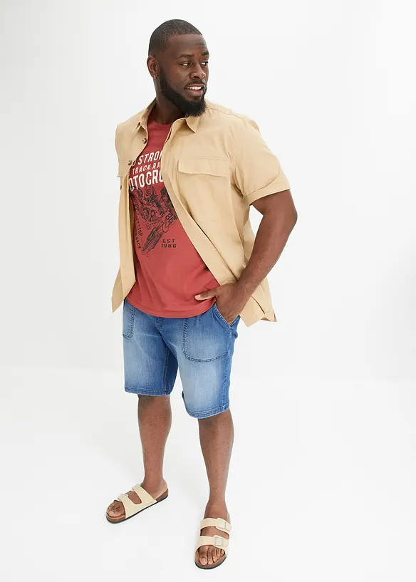 Bermudashorts i denim med stretch, Relaxed Fit, bonprix