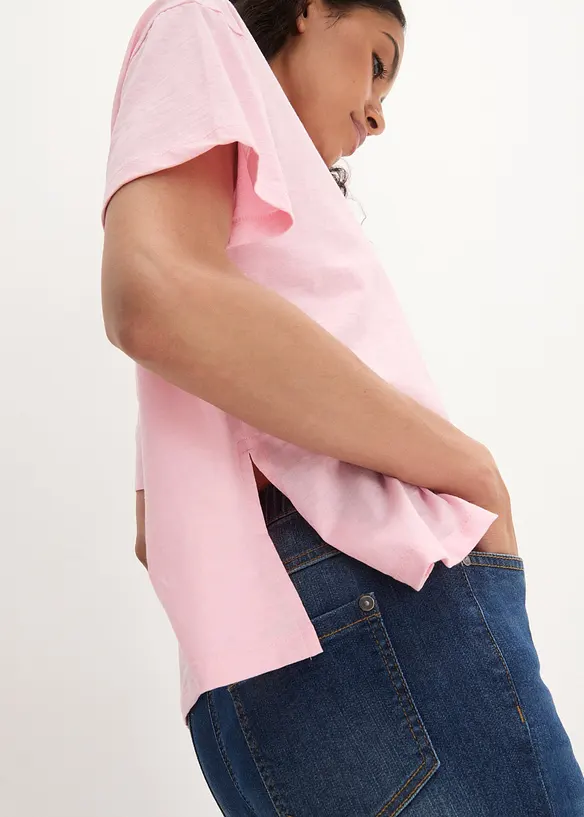 Oversized topp med trykk, bonprix