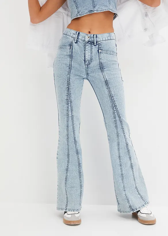 Jeans med sleng High Waist, bonprix