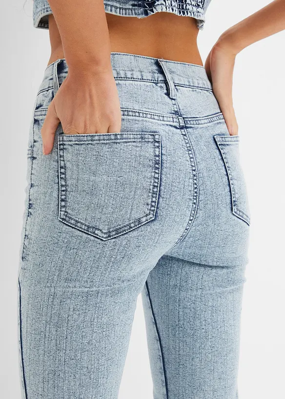 Jeans med sleng High Waist, bonprix