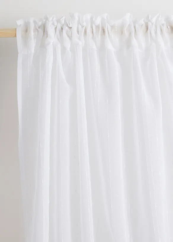 Jacquard-gardin med striper på langs (1-pack), bonprix
