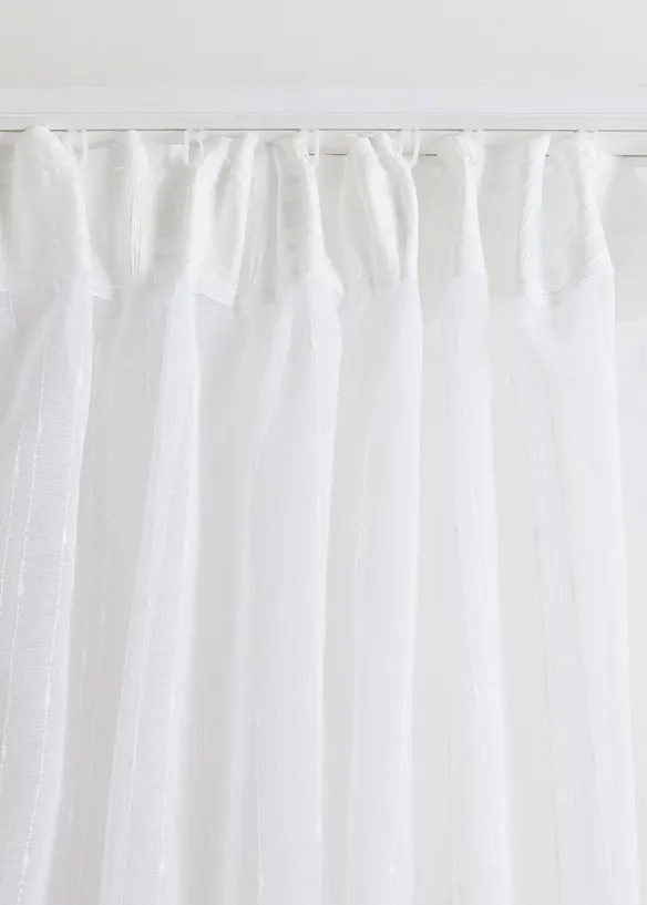Jacquard-gardin med striper på langs (1-pack), bonprix