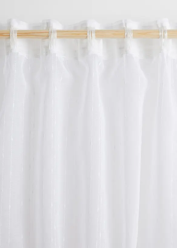 Jacquard-gardin med striper på langs (1-pack), bonprix