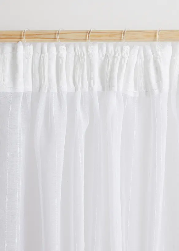 Jacquard-gardin med striper på langs (1-pack), bonprix