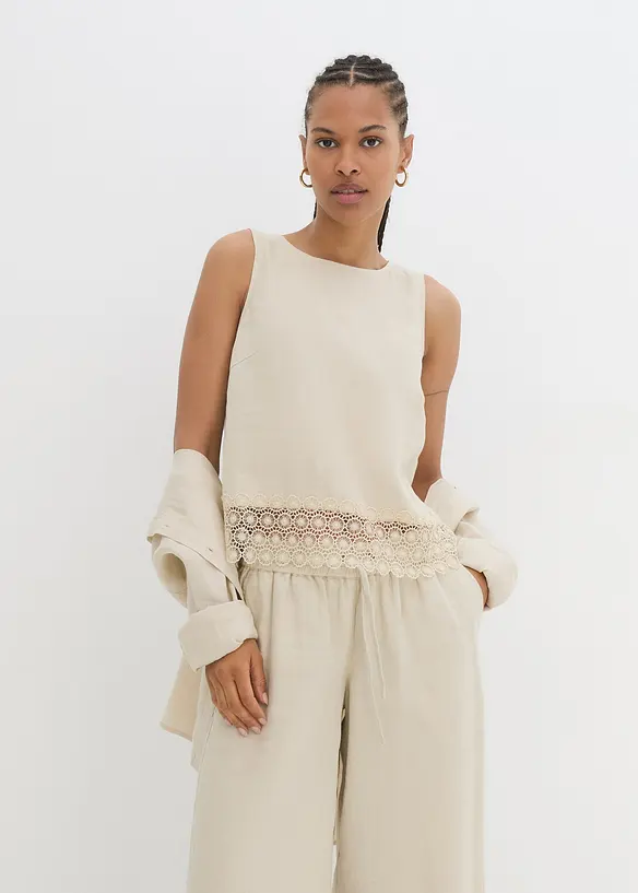 Topp i 100% lin, bonprix