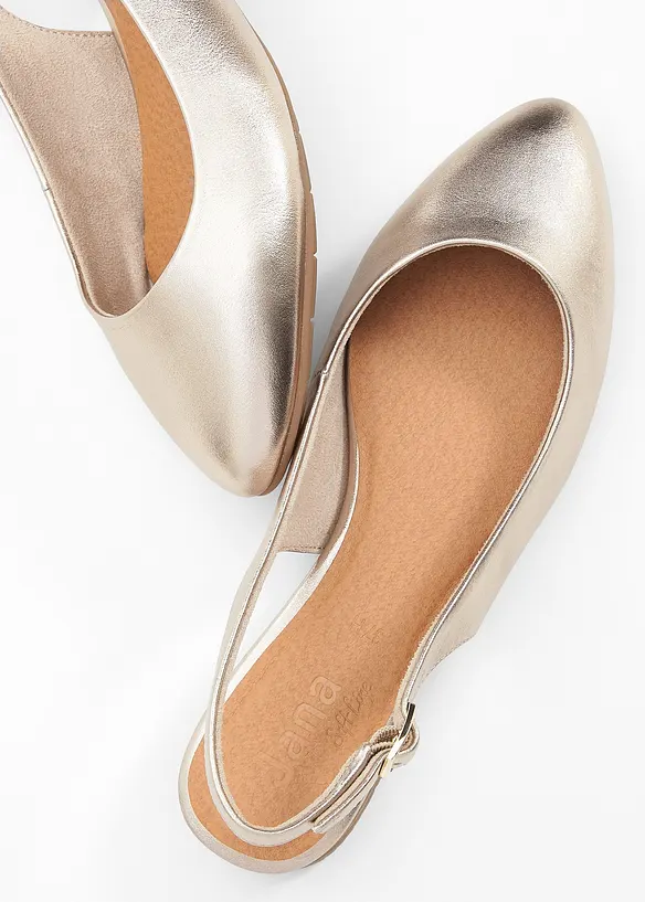 Slingback-ballerinasko i behagelig bredde fra Jana, Jana
