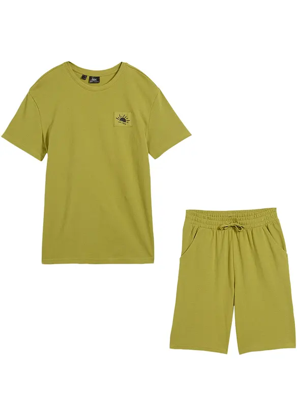 T-skjorte og shorts i økologisk bomull (2-delt sett), bonprix