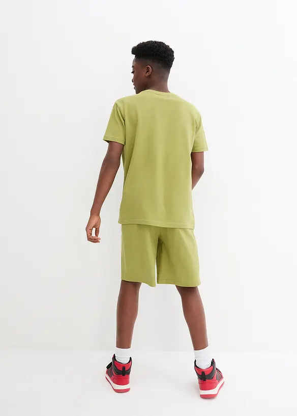 T-skjorte og shorts i økologisk bomull (2-delt sett), bonprix