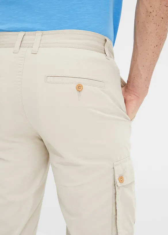 Cargo-bermudashorts i 100% bomull, Regular Fit, bonprix