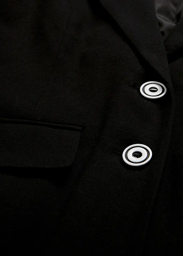 Blazer i bomull med stripete detaljer, bonprix