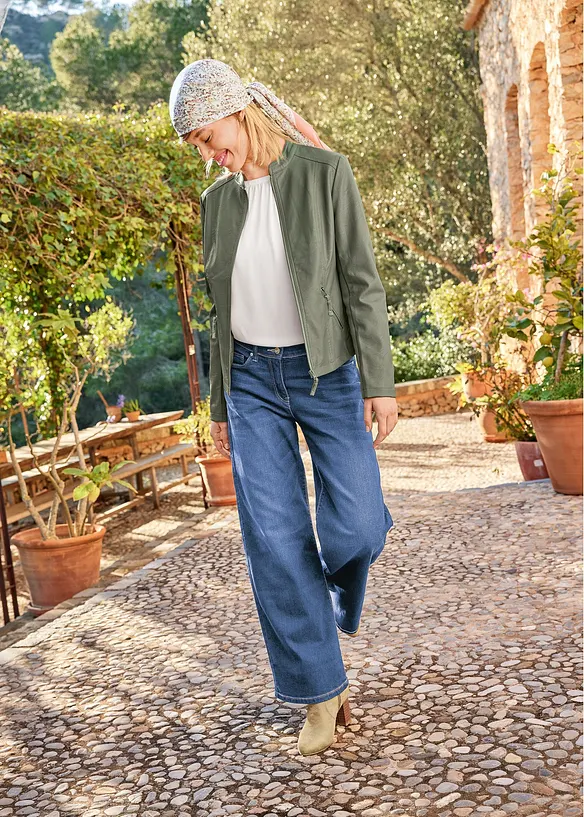 Jakke i imitert skinn av 100% viskose, bonprix