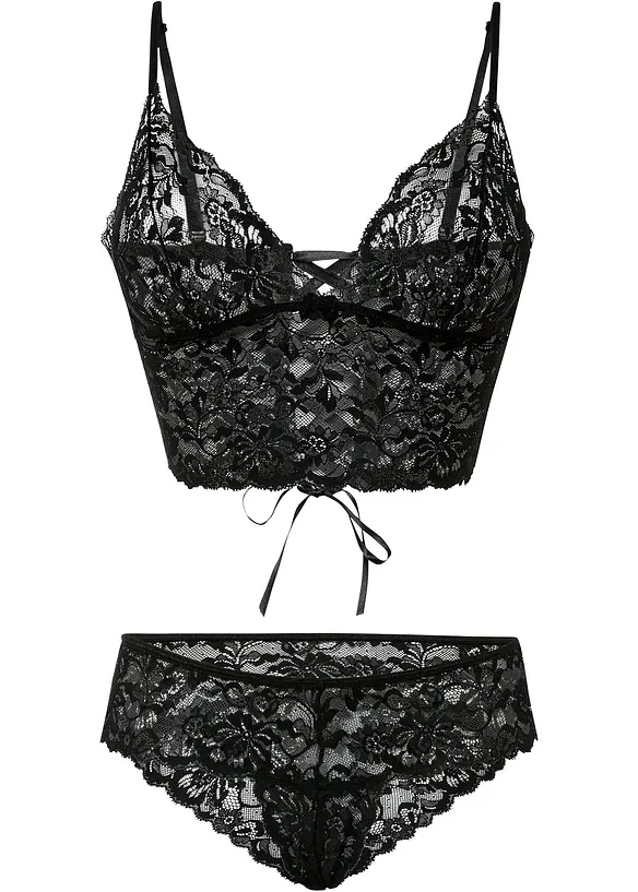 Bustier og stringtruse ouvert (2-delt sett), bonprix