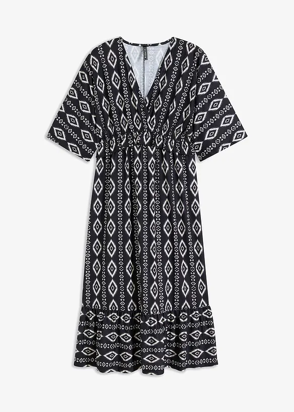 Midikjole i jersey, bonprix