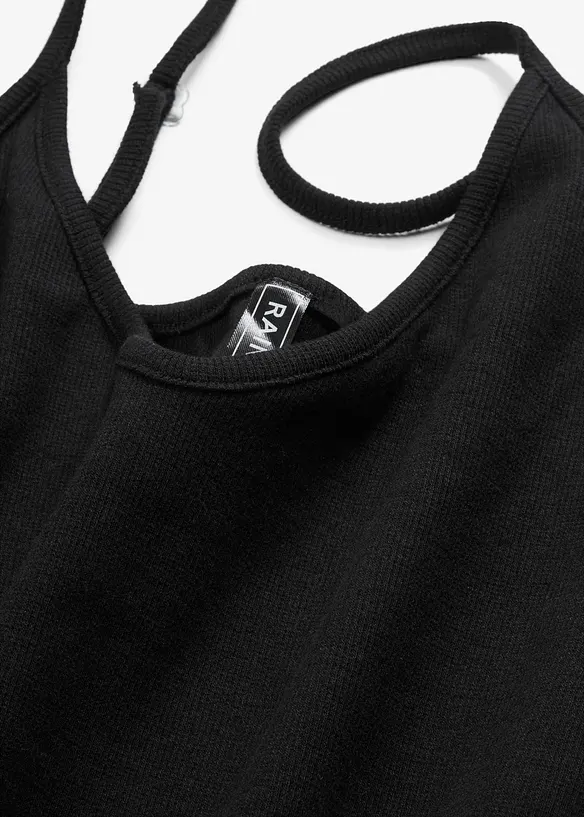 Ribbet Bodycon-kjole av elastisk bomullsmiks, bonprix