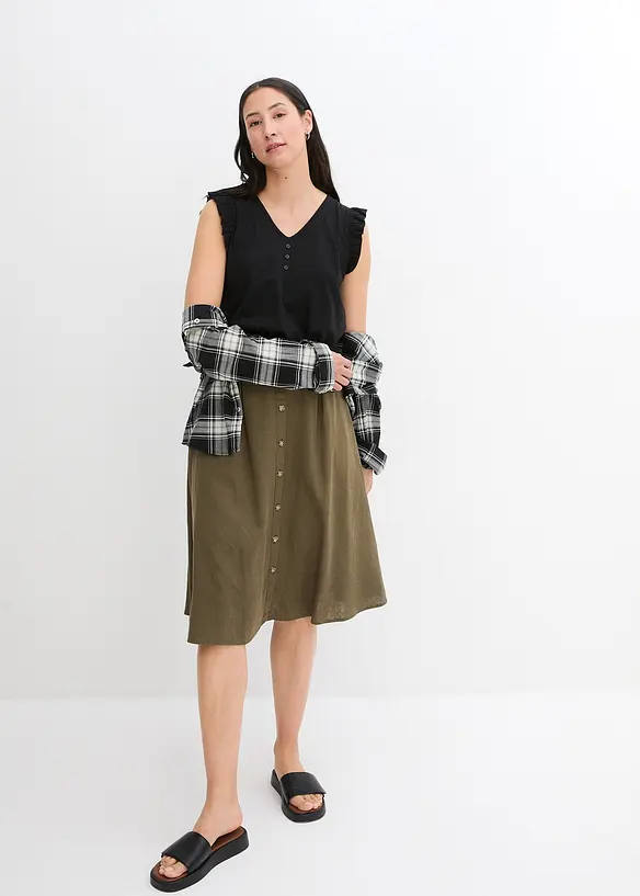 Rutete skjorte i 100% bomull, bonprix