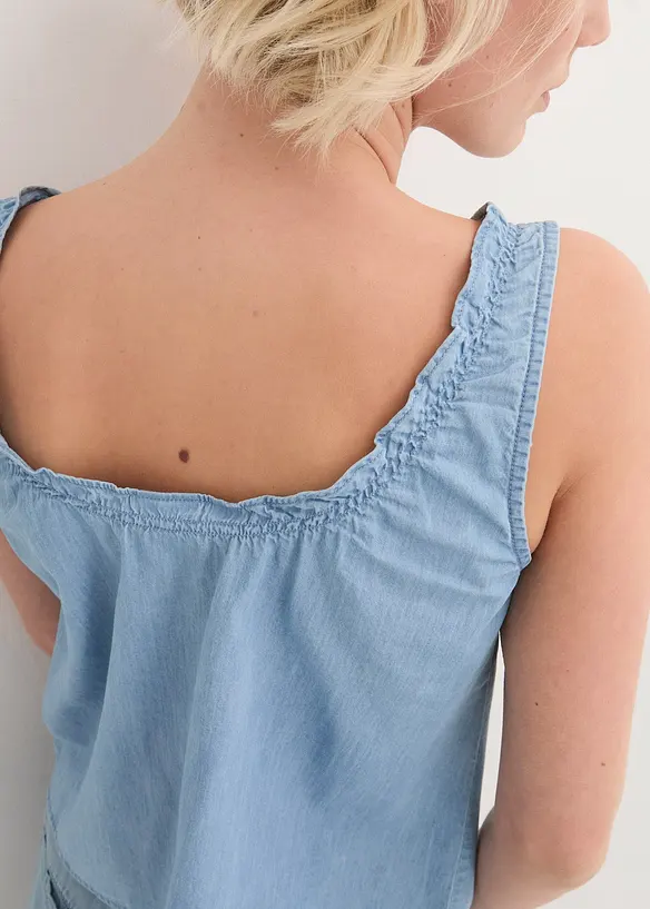 Jeans-blusetopp, bonprix