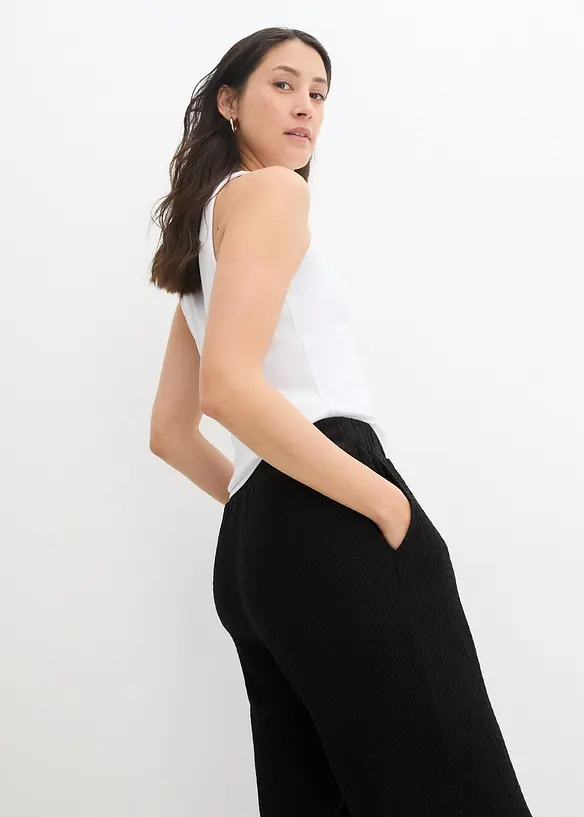 Jerseybukse av strukturmateriale, bonprix