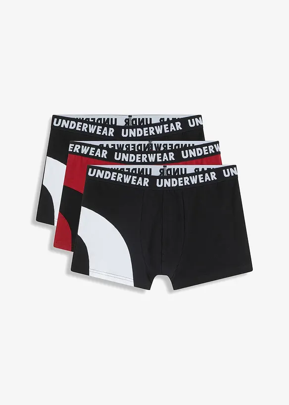 Boksershorts med bomull i ettersittende modell (3-pack), bonprix