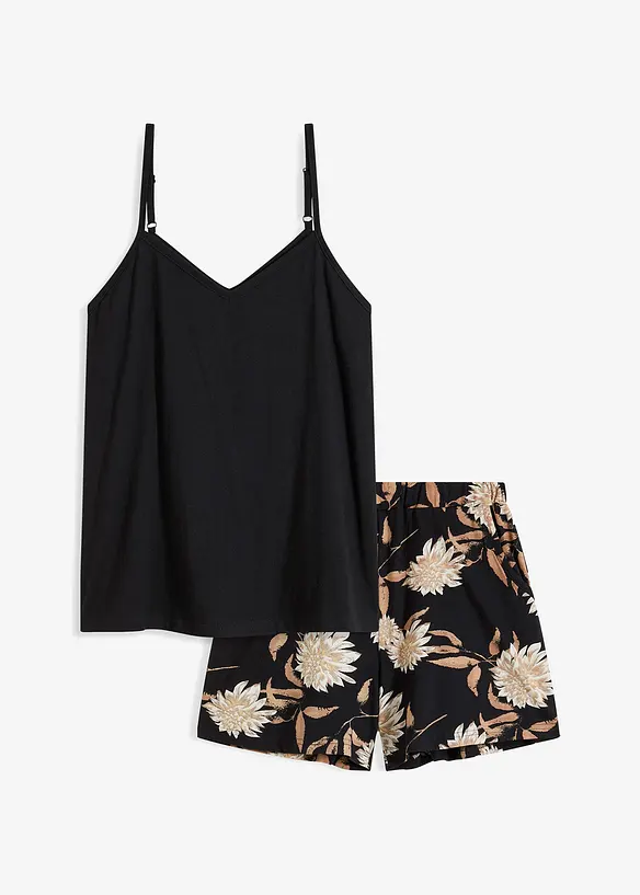 Kort pyjamas i 100% bomull, bonprix