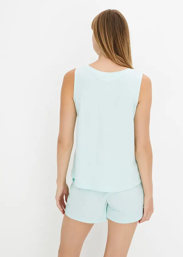 Kort pyjamas med delikat blonde, bonprix