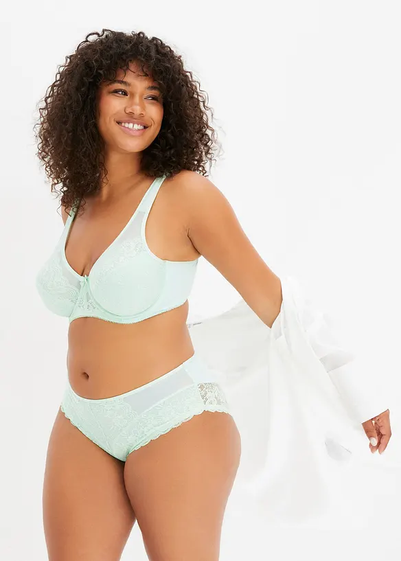 Maxitruse med delikate blonder (2-pack), bonprix