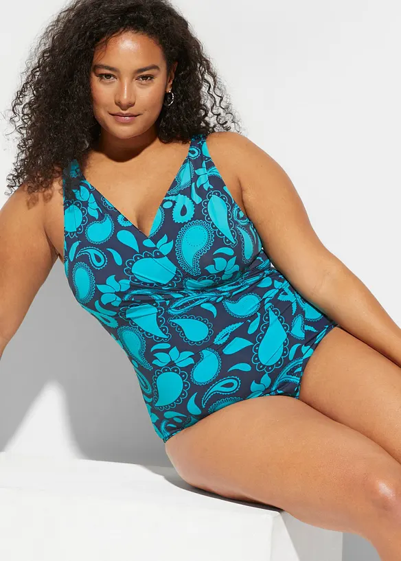 Shape-badedrakt, lett figurformende, i omslagsstil, bonprix