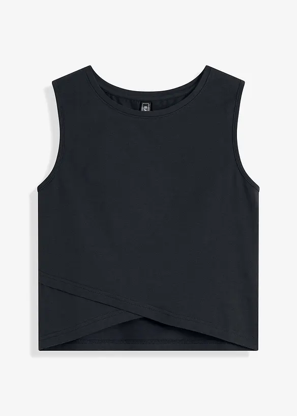 Cropped topp av myk bomullsmiks, bonprix