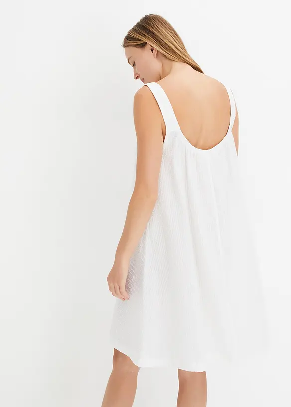 Oversized nattkjole i lett krepp, bonprix